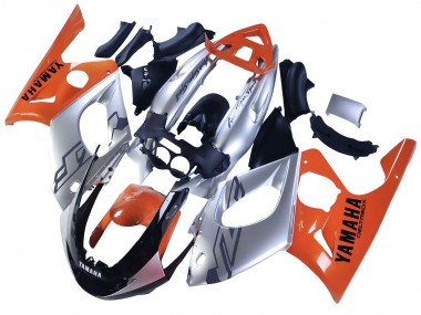 Best 1996-2007 Yamaha YZF600R Thundercat Motorcycle Fairings - Orange Grey Glossy Black UK