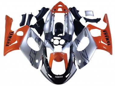 Best 1996-2007 Yamaha YZF600R Thundercat Motorcycle Fairings - Orange Grey Glossy Black UK
