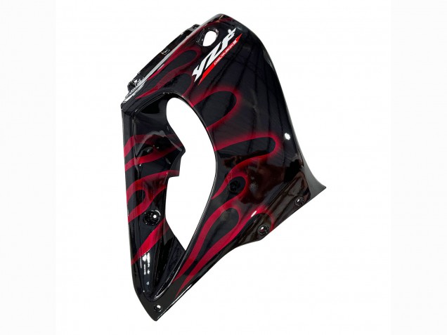 1997-2007 Yamaha YZF 1000R Thunderace Motorcycle Fairing Kits - Black with Red Flame UK