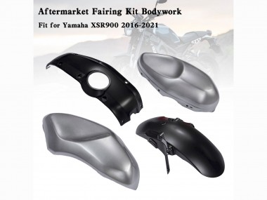 Best 2016-2021 Yamaha XSR900 Motorcycle Fairings - Black Grey UK