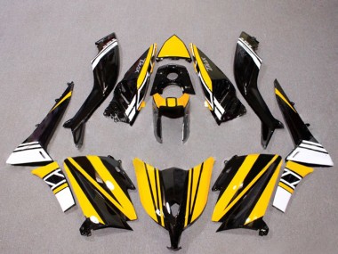 Best 2012-2014 Yamaha TMAX530 Motorcycle Fairings - Glossy Black Yellow White UK