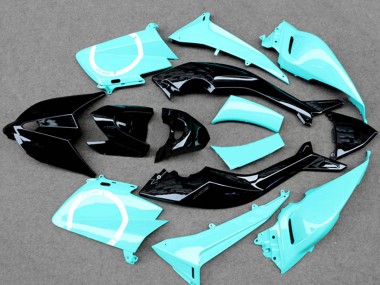 Best 2012-2014 Yamaha TMAX530 Motorcycle Fairings - Light Blue Glossy Black UK