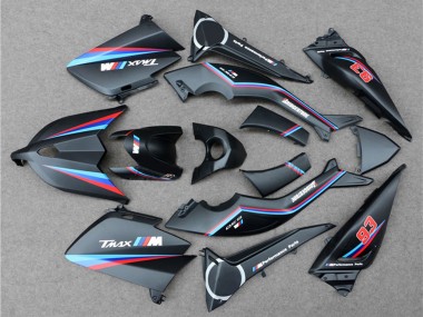 Best 2012-2014 Yamaha TMAX530 Motorcycle Fairings - Matte Black Red Blue 93 UK