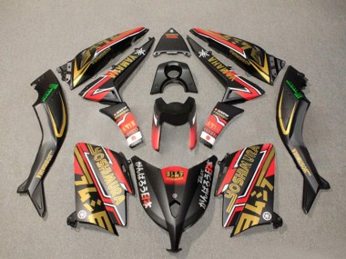 Best 2012-2014 Yamaha TMAX530 Motorcycle Fairings - Matte Black Gold Red UK