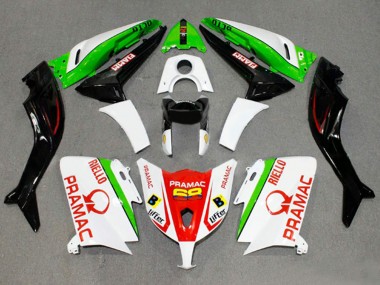 Best 2012-2014 Yamaha TMAX530 Motorcycle Fairings - White Red Green Pramac Fiamm UK