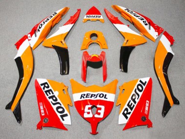 Best 2012-2014 Yamaha TMAX530 Motorcycle Fairings - Red Orange White Repsol 93 UK