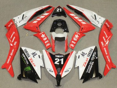Best 2012-2014 Yamaha TMAX530 Motorcycle Fairings - White Red Black Monster 21 UK