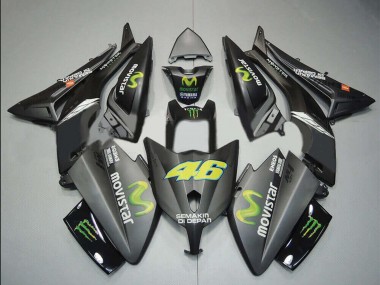 Best 2012-2014 Yamaha TMAX530 Motorcycle Fairings - Matte Black MoviStar ENEOS Yamalube Monster 46 UK
