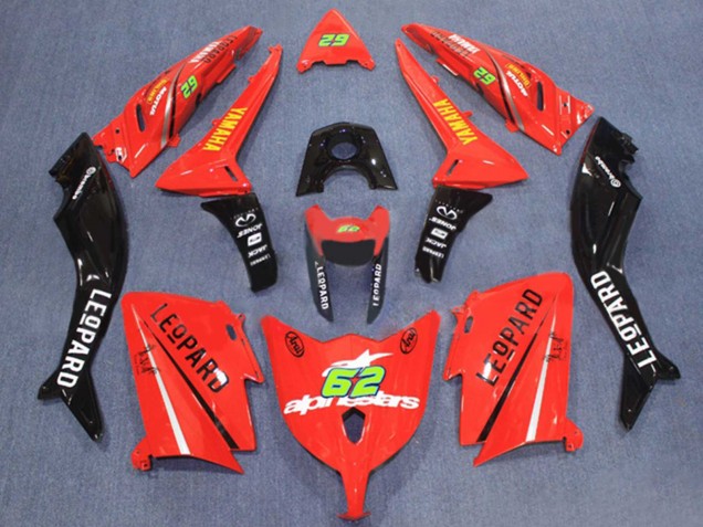 2012-2014 Yamaha TMAX530 Motorcycle Fairings - Red Black 62 UK