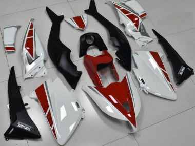 Best 2012-2014 Yamaha TMAX530 Motorcycle Fairings - White Red Silver Yamalube UK