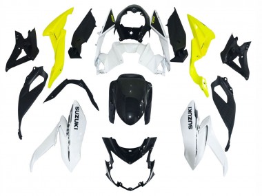 Best 2017-2022 Suzuki GSX-S 750 Motorcycle Fairings - White Yellow UK