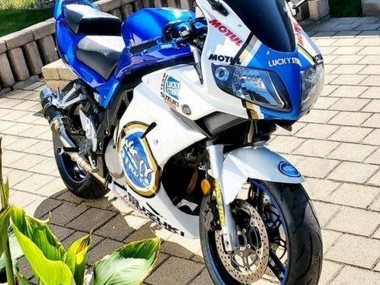 Best 2003-2013 Suzuki SV650 Motorcycle Fairings - White Blue Lucky Strike Motul UK