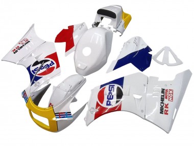 Best 1984-1987 Suzuki RG400 RG500 RG400/500 Motorcycle Fairings - White Red Blue Yellow Motul Michelin Pepsi UK