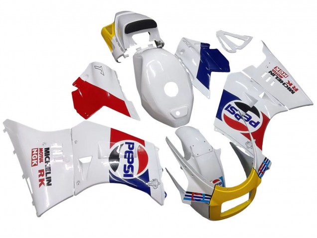 1984-1987 Suzuki RG400 RG500 RG400/500 Motorcycle Fairings - White Red Blue Yellow Motul Michelin Pepsi UK