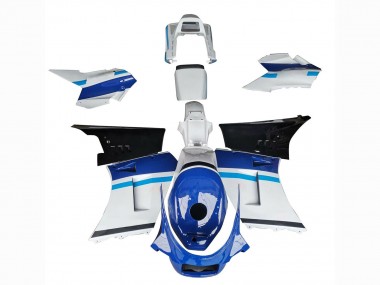 Best 1984-1987 Suzuki RG400 RG500 RG400/500 Motorcycle Fairings - White Blue Black UK