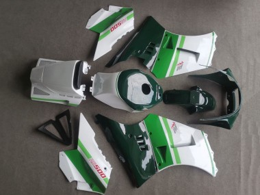 Best 1984-1987 Suzuki RG400 RG500 RG400/500 Motorcycle Fairings - White Dark Green UK
