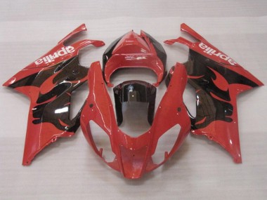 Best 2003-2006 Aprilia RSV1000 Motorcycle Fairings - Red Glossy Black UK