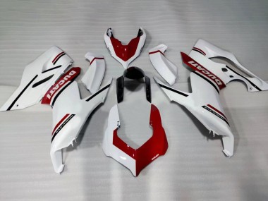 Best 2020-2024 Ducati Panigale V2 Motorcycle Fairings - White Red Glossy Black UK