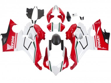 Best 2018-2019 Ducati Panigale V4 V4S Motorcycle Fairings - White Red Matte Black UK