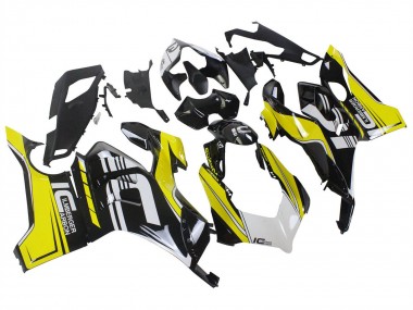 Best 2020-2021 Ducati Panigale V4 V4S Motorcycle Fairings - Yellow White Glossy Black UK