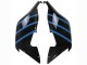 2005-2010 BMW K1200S Motorcycle Fairings - Glossy Black Matte Black Blue Lines UK