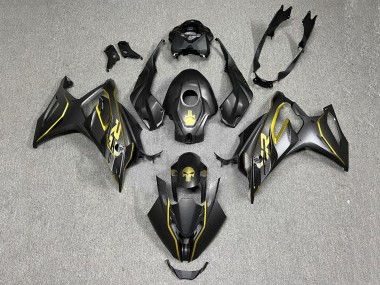 Best 2023-2024 BMW S1000RR Motorcycle Fairings - Gold Black Carbon Fiber UK