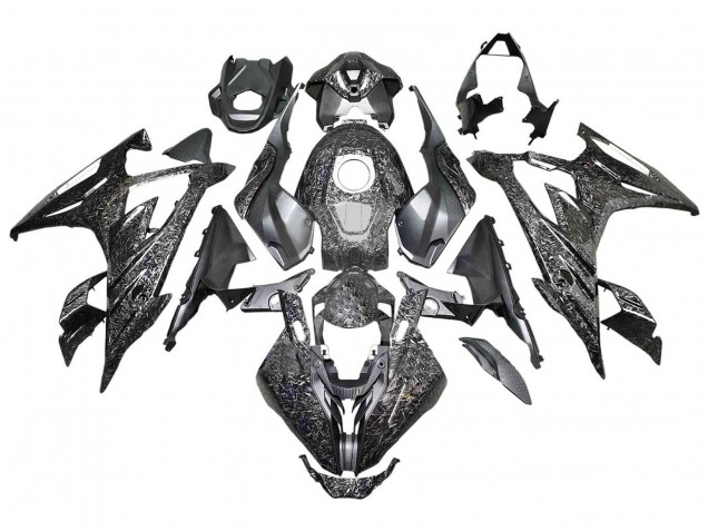 2023-2024 BMW S1000RR Motorcycle Fairings - Black Forged Carbon Fiber UK