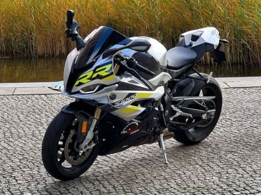 Best 2023-2024 BMW S1000RR Motorcycle Fairings - Silver Yellow Carbon Fiber UK