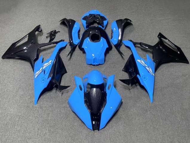 2019-2022 BMW S1000RR Motorcycle Fairings - Blue Black Carbon Fiber UK