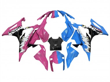 Best 2019-2022 BMW S1000RR Motorcycle Fairings - Deep Pink Blue Shark UK