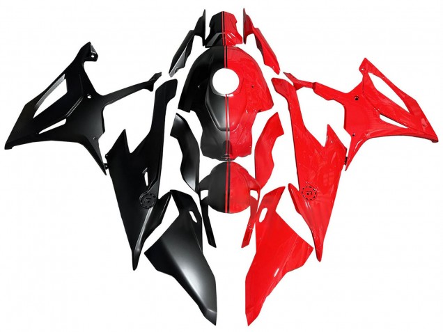 2019-2022 BMW S1000RR Motorcycle Fairings - Red Matte Black UK