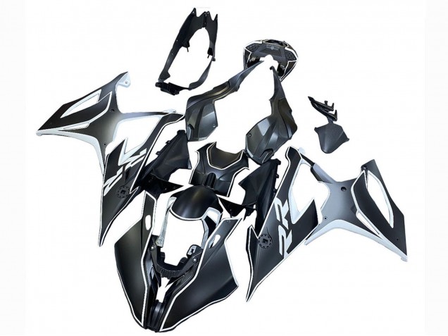 2019-2022 BMW S1000RR Motorcycle Fairings - Black White UK