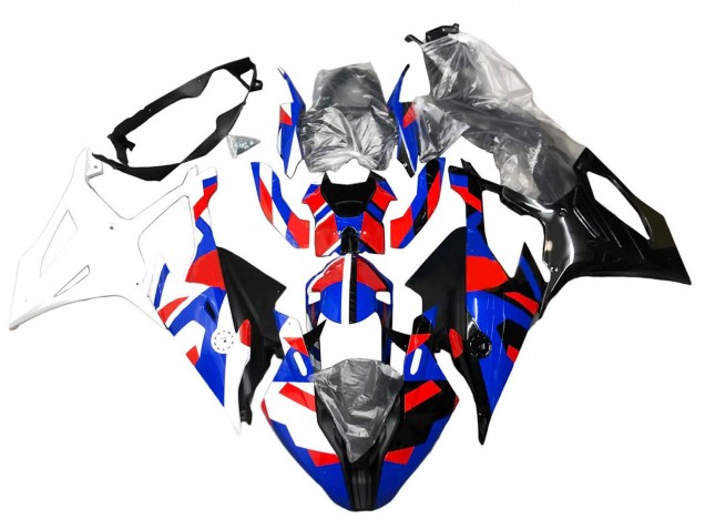 2019-2022 BMW S1000RR Motorcycle Fairings - Blue Red White UK