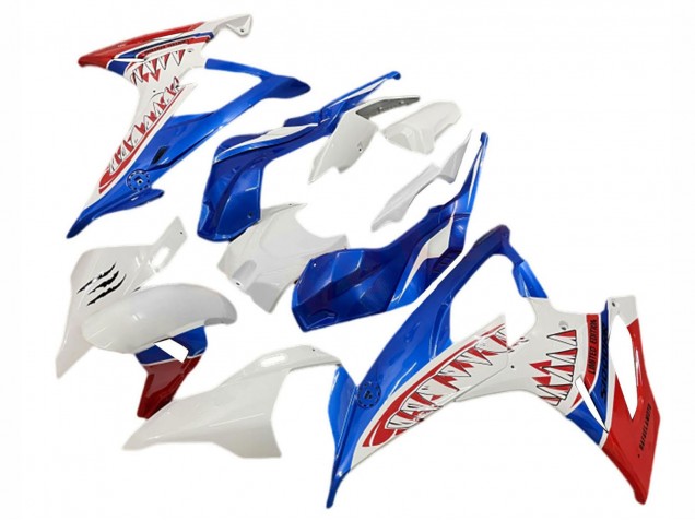 2019-2022 BMW S1000RR Motorcycle Fairings - White Blue Red Shark UK