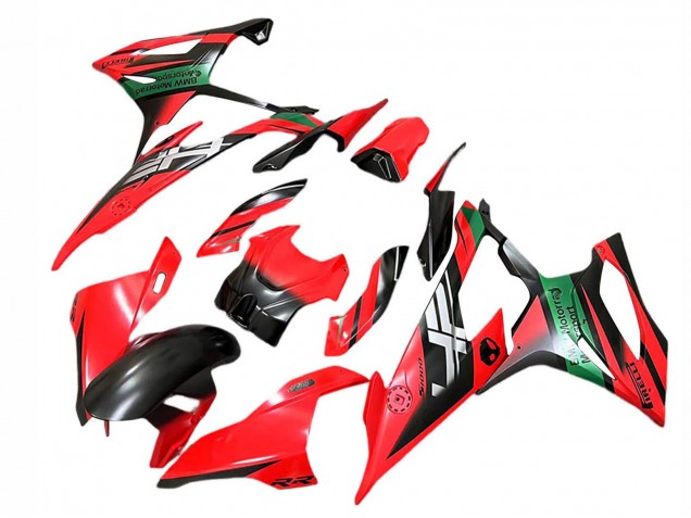 2019-2022 BMW S1000RR Motorcycle Fairings - Red Black Green UK
