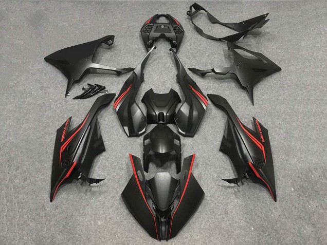 2019-2022 BMW S1000RR Motorcycle Fairings - Matte Black Red UK