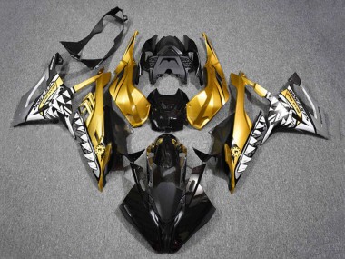 Best 2019-2022 BMW S1000RR Motorcycle Fairings - Gold Black Shark UK
