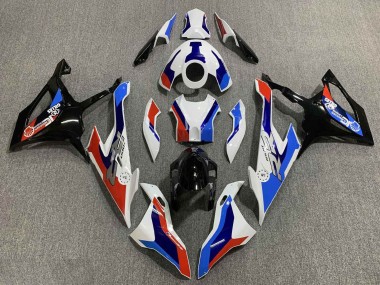 Best 2019-2022 BMW S1000RR Motorcycle Fairing - White Blue Red UK