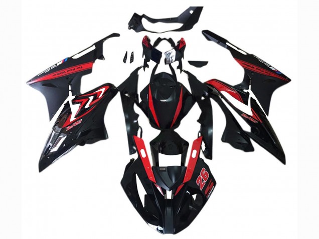 2017-2018 BMW S1000RR Motorcycle Fairing - Red Glossy Black Matte Black UK