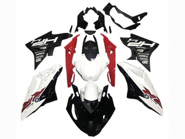 2017-2018 BMW S1000RR Motorcycle Fairings - White Red Matte Black UK