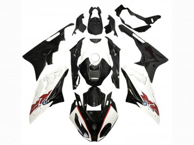 Best 2017-2018 BMW S1000RR Motorcycle Fairings - White Glossy Black UK