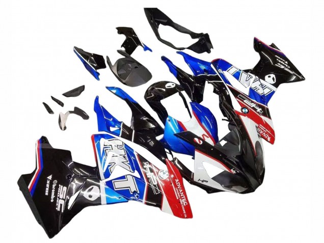 2017-2018 BMW S1000RR Motorcycle Fairings Kits - White Blue Red Glossy Black UK