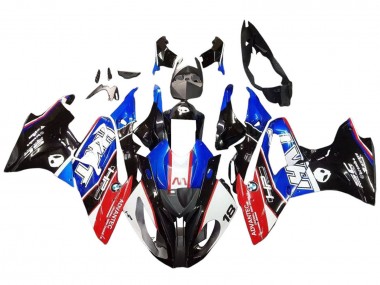 Best 2017-2018 BMW S1000RR Motorcycle Fairings Kits - White Blue Red Glossy Black UK