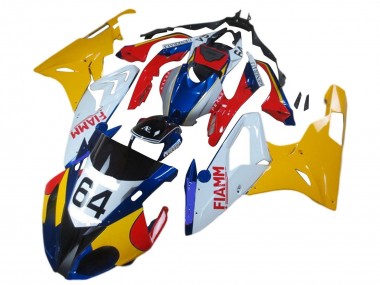 Best 2017-2018 BMW S1000RR Motorcycle Fairings - Yellow White Red Blue Fiamm 64 UK