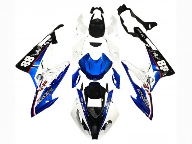 Best 2015-2016 BMW S1000RR Motorcycle Fairings - White Blue Black 88 UK