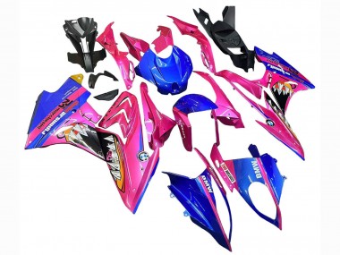 Best 2015-2016 BMW S1000RR Motorcycle Fairings - Pink Blue Shark UK