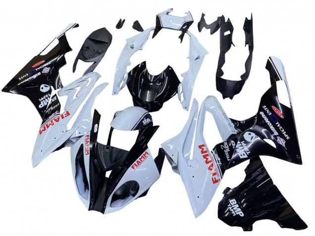 2015-2016 BMW S1000RR Motorcycle Fairings - White Glossy Black Fiamm UK