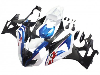 Best 2009-2014 BMW S1000RR Motorcycle Fairings - White Blue Matte Black UK