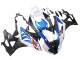 2009-2014 BMW S1000RR Motorcycle Fairings - White Blue Matte Black UK