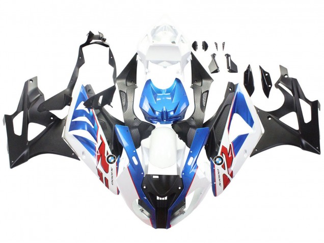 2009-2014 BMW S1000RR Motorcycle Fairings - White Blue Matte Black UK